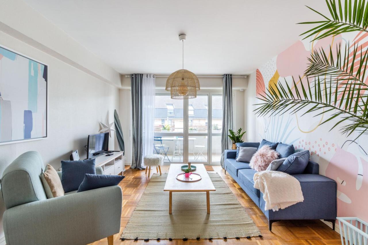 Rosa, Confortable 2 Chambres Avec Parking Dans Le Centre Rennes Exterior foto