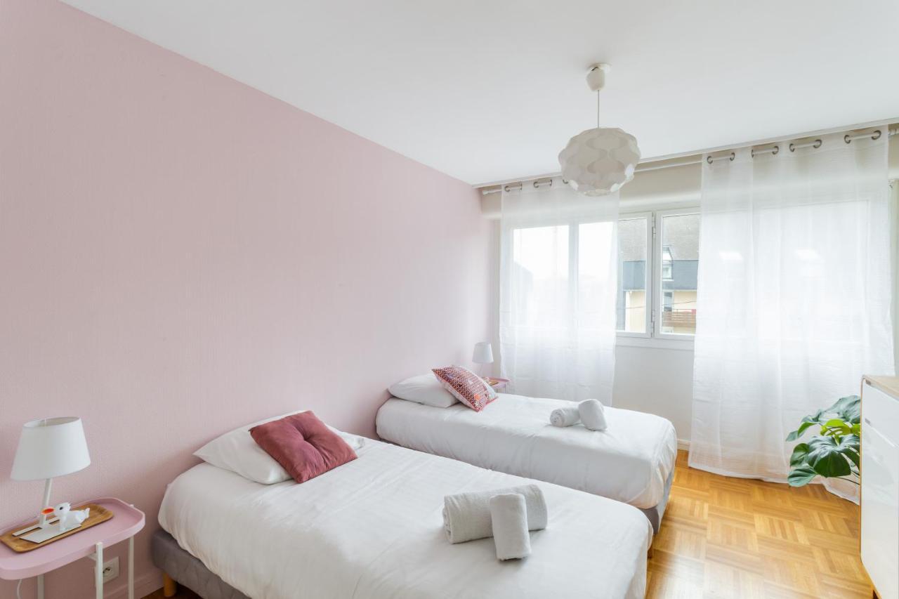 Rosa, Confortable 2 Chambres Avec Parking Dans Le Centre Rennes Exterior foto